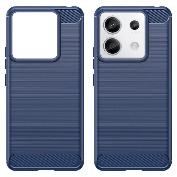 Xiaomi Redmi Note 13 Pro 5G Cover Børstet Kulfibertekstur Blå