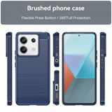 Xiaomi Redmi Note 13 Pro 5G Cover Børstet Kulfibertekstur Blå