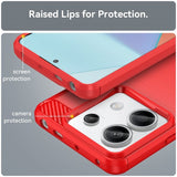 Xiaomi Redmi Note 13 Pro 5G Cover Børstet Kulfibertekstur Rød