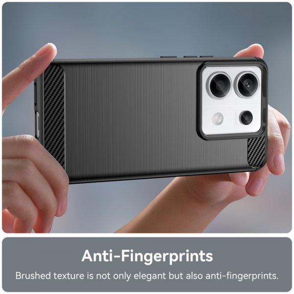 Xiaomi Redmi Note 13 Pro 5G Cover Børstet Kulfibertekstur Sort