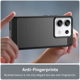 Xiaomi Redmi Note 13 Pro 5G Cover Børstet Kulfibertekstur Sort