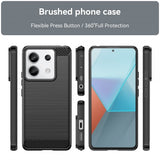 Xiaomi Redmi Note 13 Pro 5G Cover Børstet Kulfibertekstur Sort