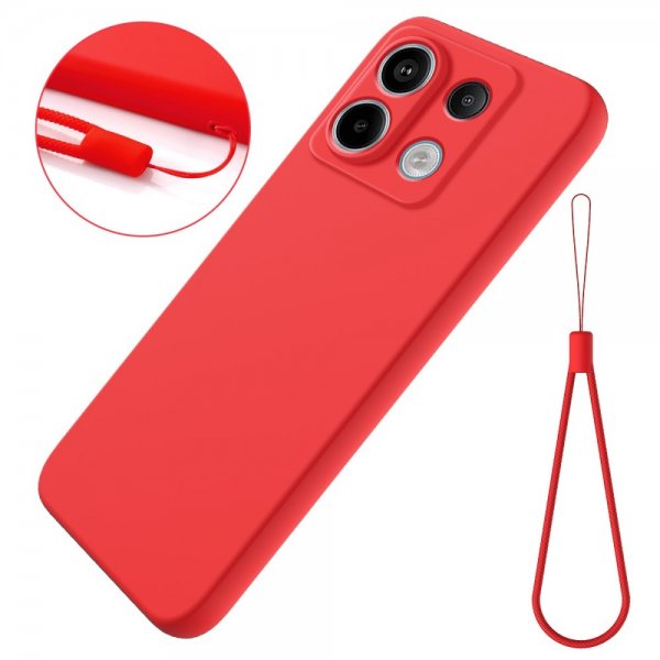 Xiaomi Redmi Note 13 Pro 5G Cover med Rem Silikone Rød