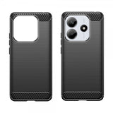 Xiaomi Redmi Note 14 5G Cover Børstet Kulfibertekstur Sort