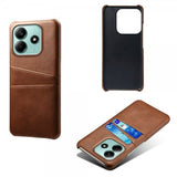 Xiaomi Redmi Note 14 5G Cover med to Kortlommer Mørkebrun