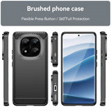 Xiaomi Redmi Note 14 Pro Plus 5G Cover Børstet Kulfibertekstur Sort