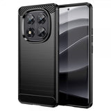 Xiaomi Redmi Note 14 Pro 5G Cover Børstet Kulfibertekstur Sort