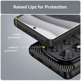 Xiaomi Redmi Note 14 Pro 5G Cover Børstet Kulfibertekstur Sort