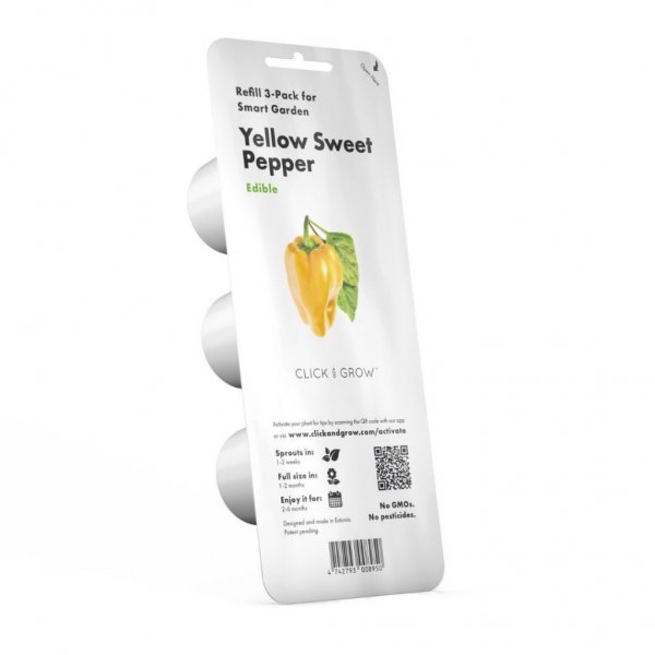 Click and Grow Smart Garden Refill 3-pak - Gul peberfrugt